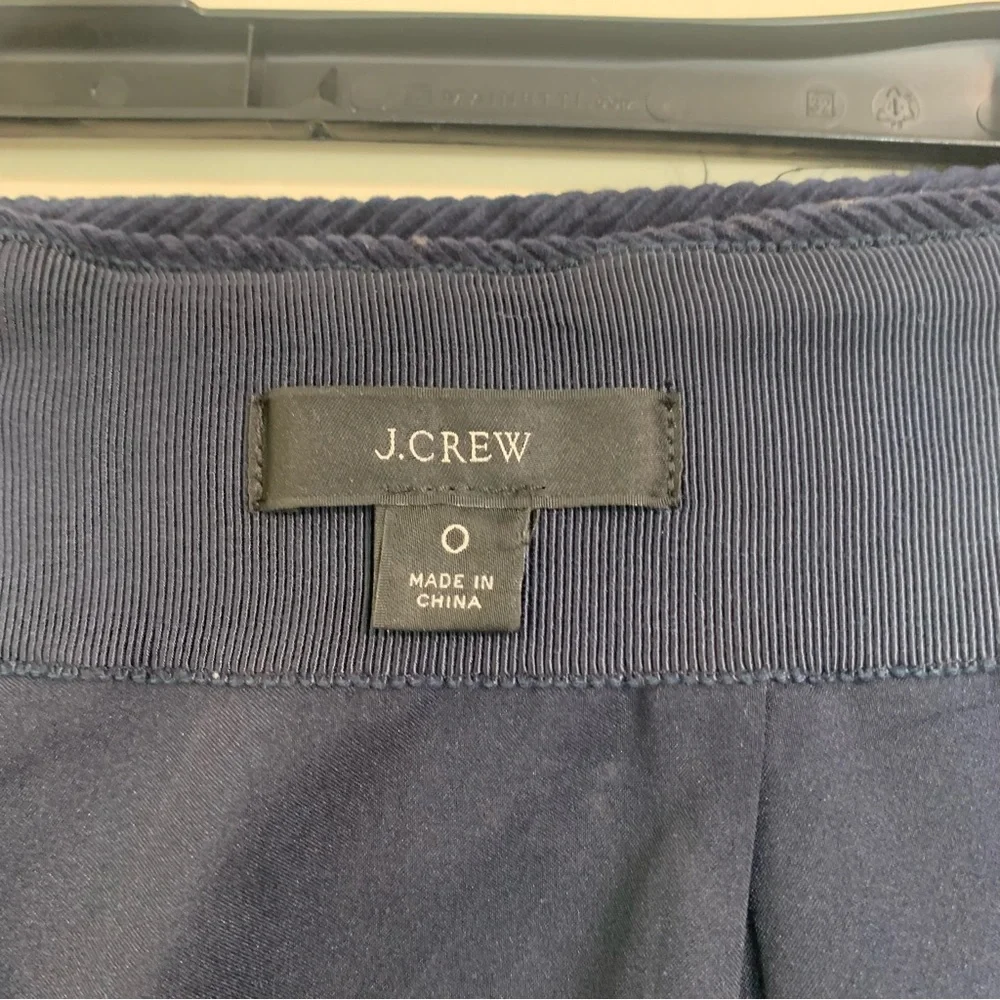 J.CREW J.Crew Navy Blue Corduroy Mini Skirt Size 0.
